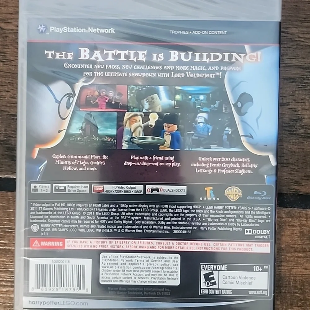 New Never Opened Play Station 3 Harry Potter Lego Years 5-7 Video Game​​